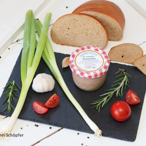 kleines Glas Bierschinken