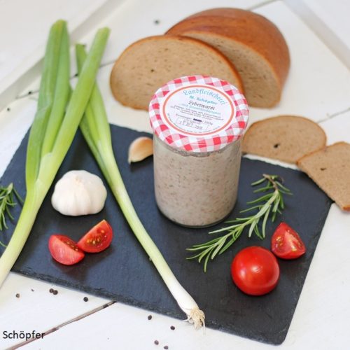 großes Glas Leberwurst